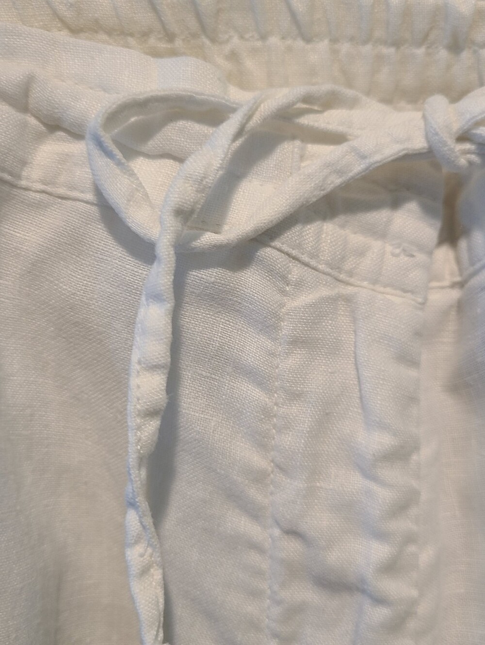 Lane Bryant White Elastic Waist Linen Pants - Picture 4 of 6